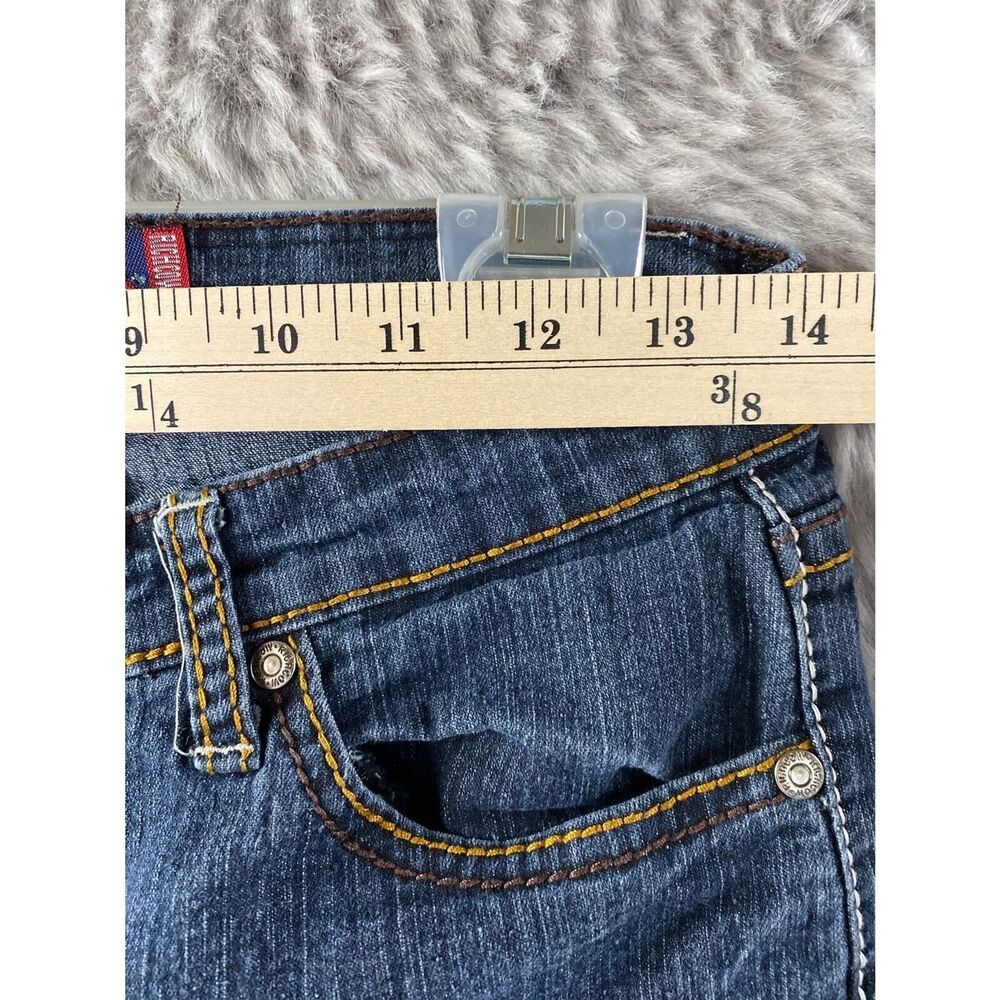 Rich Cow Jeans Women's 28x30 Skinny Distressed Embroidered Bling Pocket Y2K - Picture 7 of 11